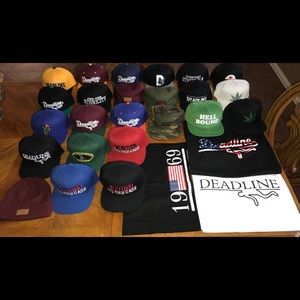 Deadline LTD Hats Beanie Shirts LOT DEAL of 27 New
